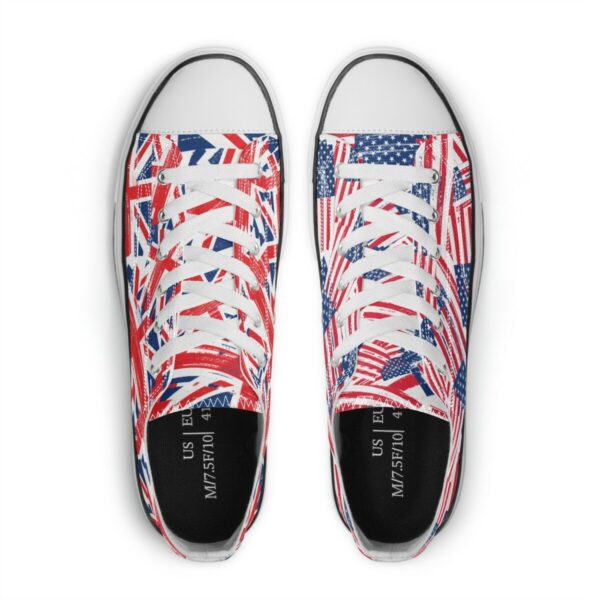 Half and Half Combo Flag Grafitti Low Top Sneakers